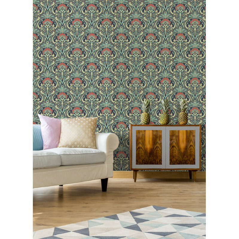 Fleur De Lis Living WoodWard Floral Wallpaper & Reviews Wayfair